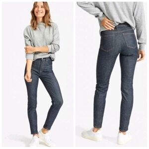 Everlane High Rise Straight Jeans Dark Indigo Women's 26 Classic Effortless